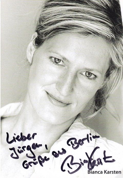 Autogramm Schauspieler | Bianca KARSTEN | 2010er (Portrait SW)