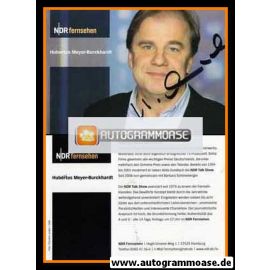 Autogramm TV | NDR | Hubertus MEYER-BURCKHARDT | 2000er "NDR Talk Show" (Jander)