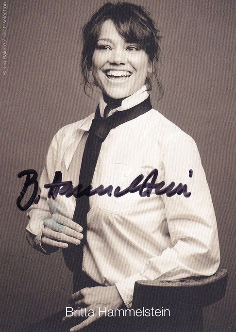 Autogramm Schauspieler | Britta HAMMELSTEIN | 2010er (Portrait SW) Rakete