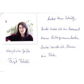 Autogramm Literatur | Birgit BÖCKLI (Brief + Foto)