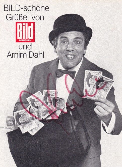 Autogramm Schauspieler | Arnim DAHL | 1980er (Portrait SW) BILD