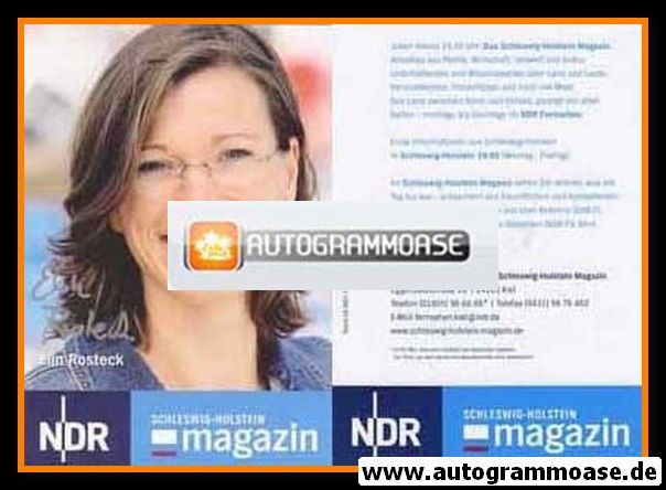 Autogramm TV | NDR | Elin ROSTECK | 2000er "S-H Magazin" (Garrels)