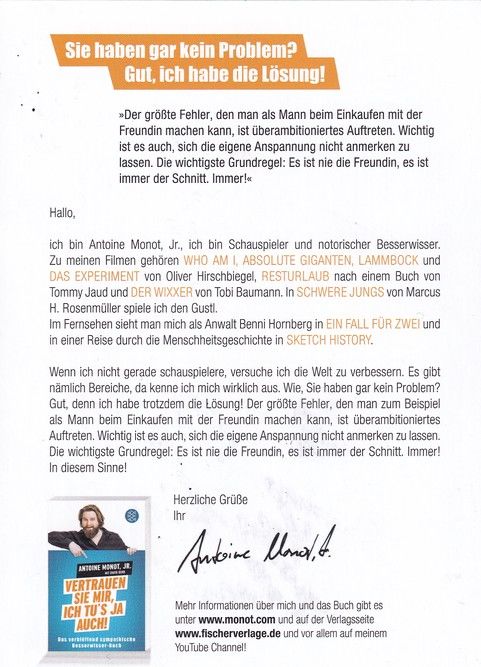 Autogramm Schauspieler | Antoine MONOT jr. | 2015 (Portrait Color) Fischer