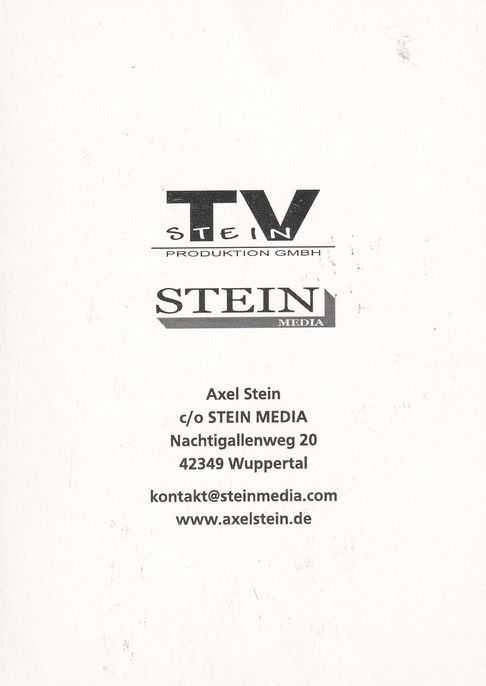 Autogramm Schauspieler | Axel STEIN | 2000er (Portrait SW)