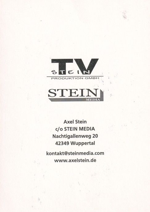 Autogramm Schauspieler | Axel STEIN | 2000er (Portrait SW)