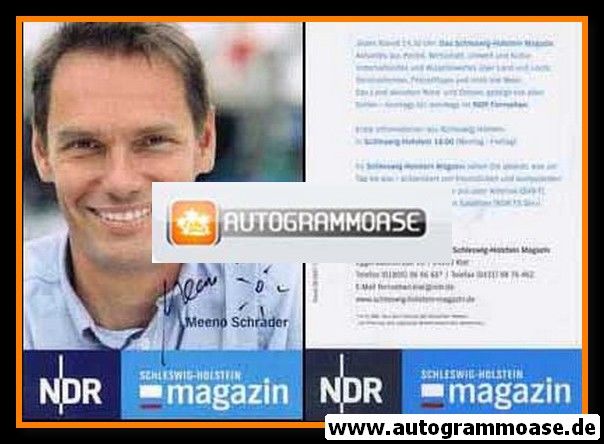 Autogramm TV | NDR | Meeno SCHRADER | 2007 "S-H Magazin" (Garrels)