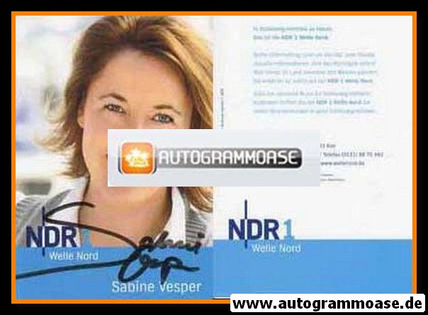 Autogramm Radio | NDR1 Welle Nord | Sabine VESPER | 2000er (Portrait blondiert)