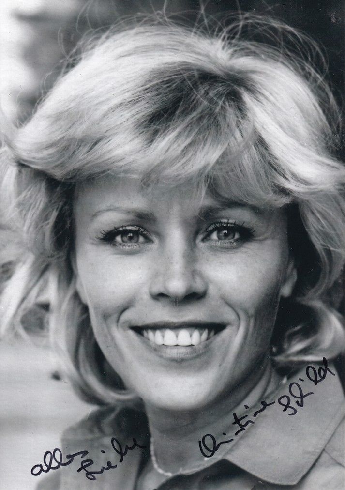 Autogramm Schauspieler | Christine SCHILD | 1990er Foto (Portrait SW XL)