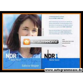 Autogramm Radio | NDR1 Welle Nord | Sabine VESPER | 2007 (Portrait Color) Garrels