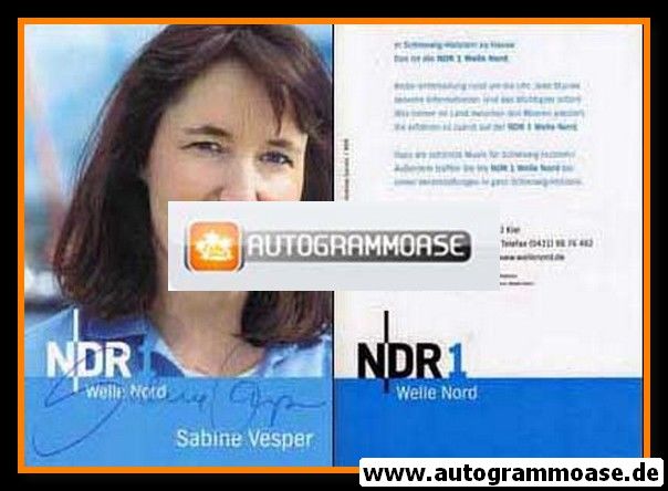 Autogramm Radio | NDR1 Welle Nord | Sabine VESPER | 2007 (Portrait Color) Garrels