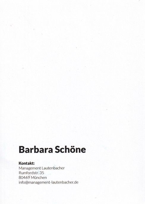Autogramm Schauspieler | Barbara SCHÖNE | 2000er (Portrait Color) Lautenbacher