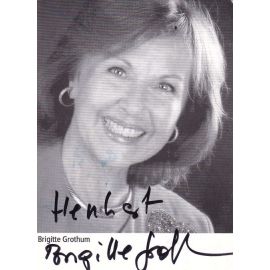 Autogramm Schauspieler | Brigitte GROTHUM | 2004 (Portrait SW) Jedermann
