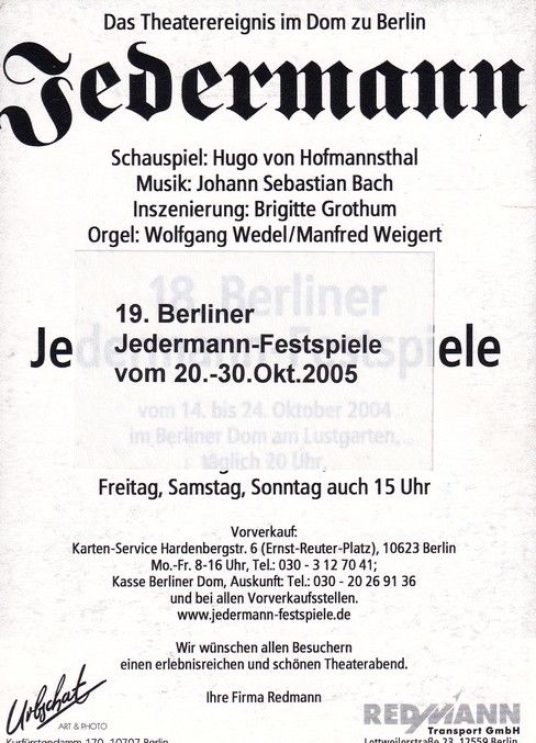 Autogramm Schauspieler | Brigitte GROTHUM | 2004 (Portrait SW) Jedermann