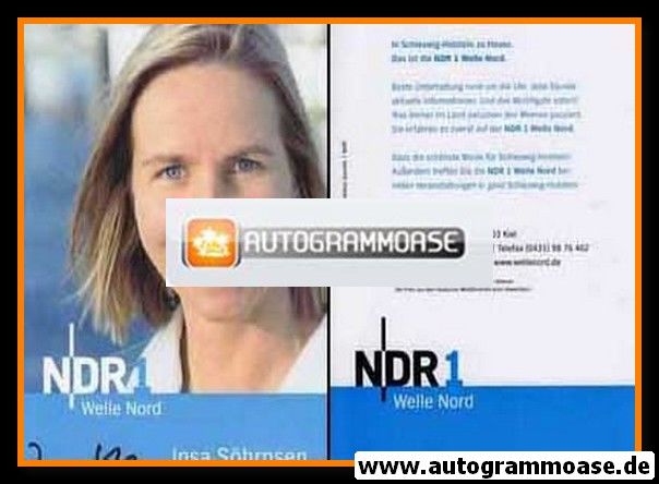 Autogramm Radio | NDR1 Welle Nord | Insa SÖHRNSEN | 2007 (Portrait Color) Garrels