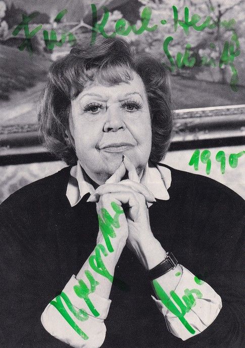 Autogramm Schauspieler | Brigitte MIRA | 1990er (Portrait SW Diäko)
