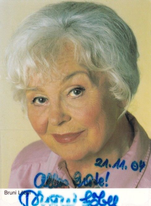Autogramm Schauspieler | Bruni LÖBEL | 2000er (Portrait Color Rüdel)