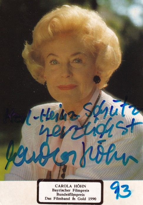 Autogramm Schauspieler | Carola HÖHN | 1980er (Portrait Color) Rüdel