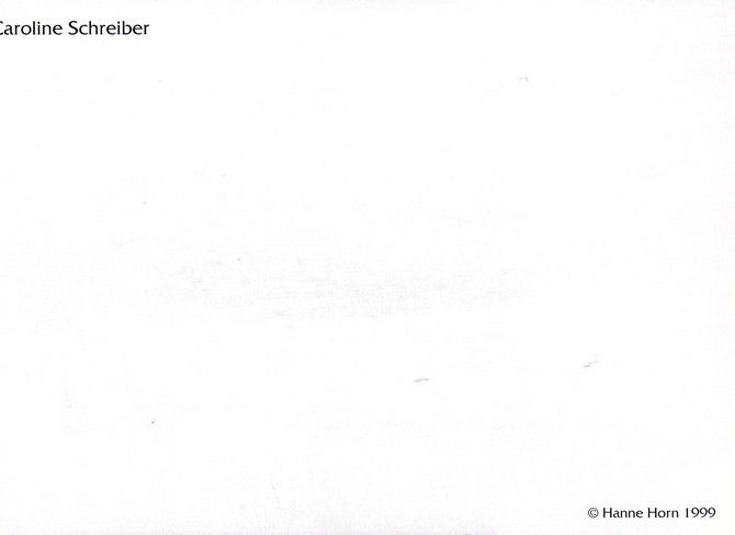 Autogramm Schauspieler | Caroline SCHREIBER | 1999 (Portrait SW) Horn