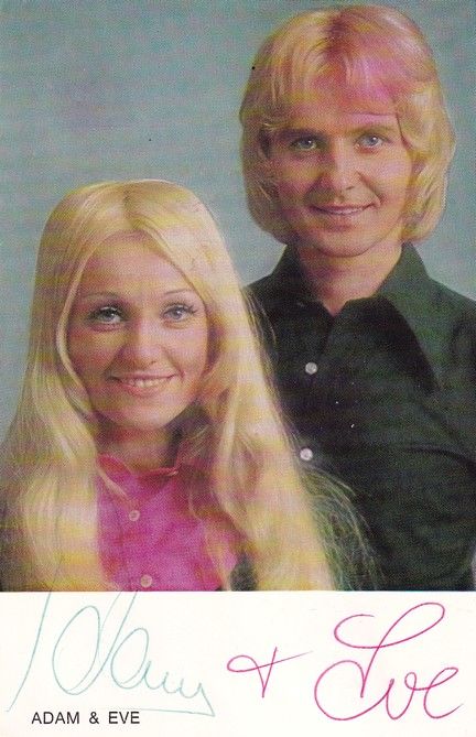 Autogramme Schlager | ADAM & EVE | 1973 "Dann Kommt Der Sonnenschein" (EMI)
