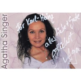 Autogramm Schlager | Agatha SINGER | 2016 "Als Du Heut Nacht Bei Ihr Warst" (Junirecords)