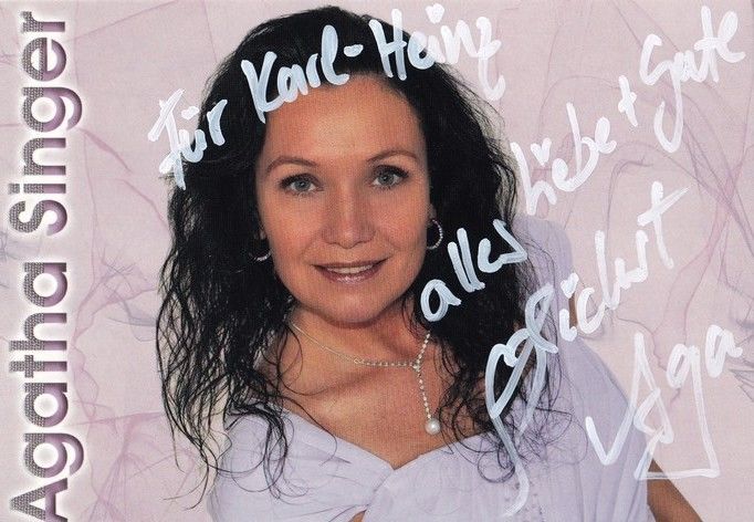 Autogramm Schlager | Agatha SINGER | 2016 "Als Du Heut Nacht Bei Ihr Warst" (Junirecords)