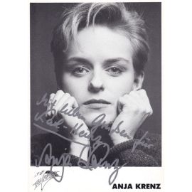 Autogramm Schlager | Anja KRENZ | 1987 "Hallo Taxi" (Portrait SW Transparent)