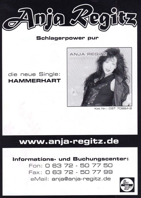 Autogramm Schlager | Anja REGITZ | 2005 "Hammerhart" 