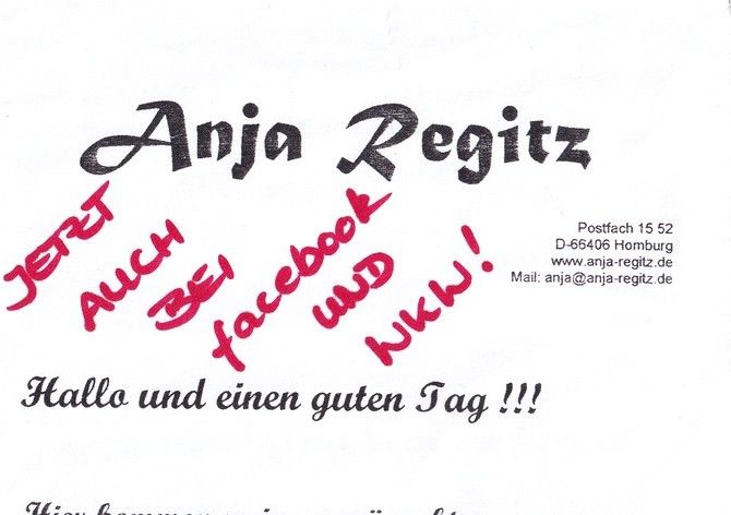 Autogramm Schlager | Anja REGITZ (Brief)
