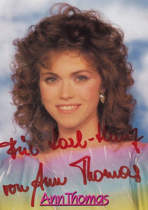 Autogramm Schlager | Ann THOMAS | 1988 "Regenbogenland" (Teldec)
