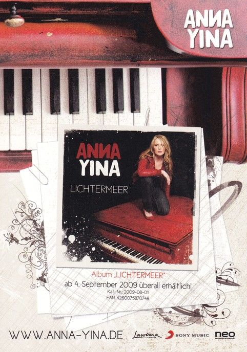 Autogramm Pop | Anna YINA | 2009 "Lichtermeer" (Portrait Color)