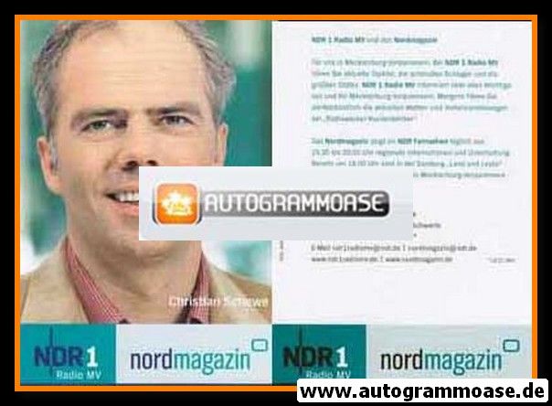 Autogramm Radio | NDR1 MV | Christian SCHEWE | 2000er "Nordmagazin"