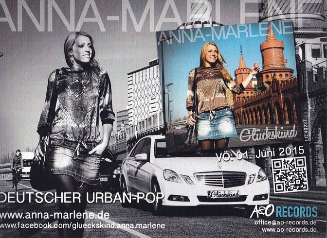 Autogramm Pop | ANNA-MARLENE | 2015 "Glückskind" (Portrait Color) AO Records