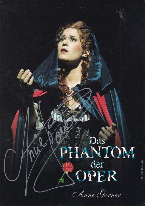 Autogramm Musical | Anne GÖRNER | 2010er "Phantom Der Oper" (Portrait Color)