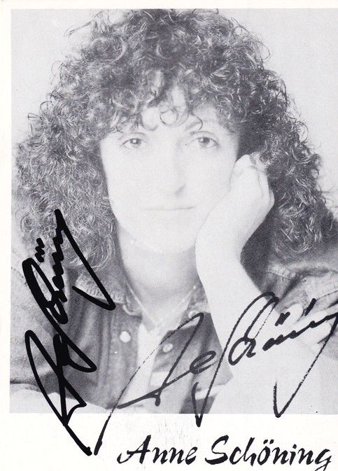 Autogramm Schlager | Anne SCHÖNING | 1990 "Das Paradies Muss Woanders Liegen"