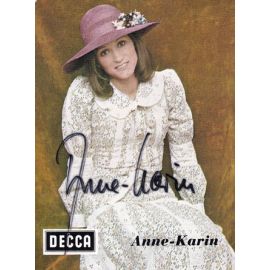 Autogramm Schlager | ANNE-KARIN | 1975 "Mein Lied Geht Zu Dir" (Portrait Color Decca)