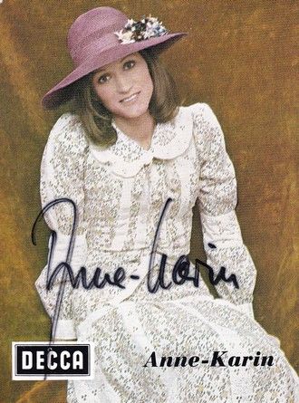 Autogramm Schlager | ANNE-KARIN | 1975 "Mein Lied Geht Zu Dir" (Portrait Color Decca)