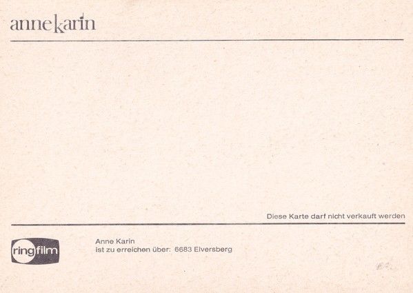 Autogramm Schlager | ANNE-KARIN | 1970er (Portrait Color) Ringfilm