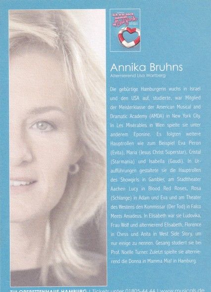 Autogramm Musical | Annika BRUHNS | 2000er "New York" (Portrait Color)