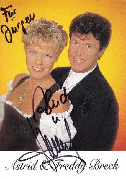 Autogramme Schlager | Astrid + Freddy BRECK | 2000 "Liebe Ist Das Feuer" (Sun Day)