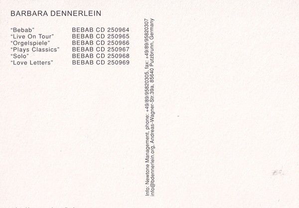Autogramm Jazz | Barbara DENNERLEIN | 2001 "Love Letters"