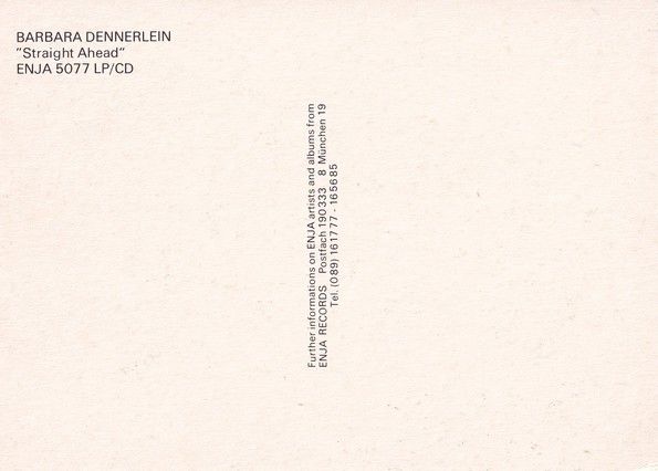 Autogramm Jazz | Barbara DENNERLEIN | 1988 "Straight Ahead"