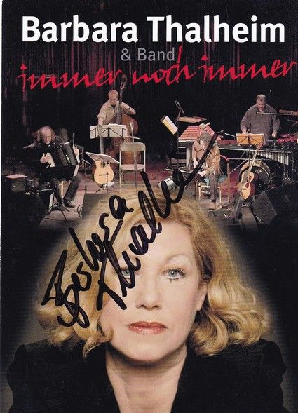 Autogramm Musik | Barbara THALHEIM | 2007 "Immer Noch Immer" Tour