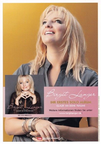 Autogramm Schlager | Birgit LANGER | 2010 "Glaub An Deine Träume" (EMI)