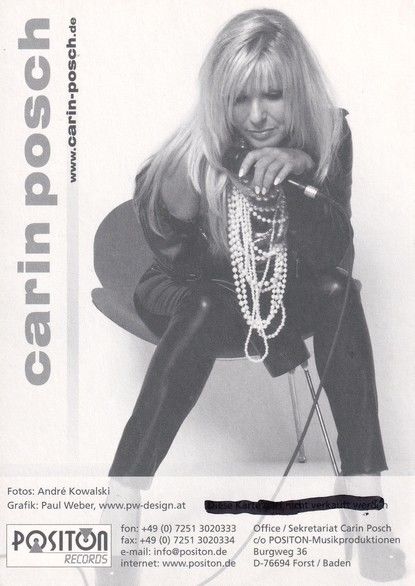 Autogramm Schlager | Carin POSCH | 2000er (Portrait Color Positon) 3