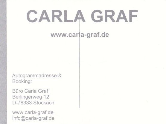 Autogramm Schlager | Carla GRAF | 2013 "Hier Und Jetzt"