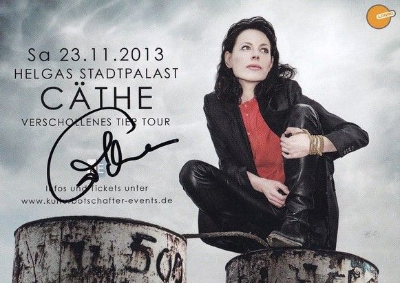 Autogramm Rock | CÄTHE | 2013 "Verschollenes Tier" (Tour 1)