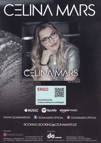 Autogramm Schlager | Celina MARS | 2021 "Süchtig Nach Dir" (Portrait Color DA)