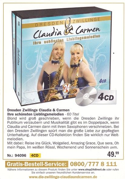 Autogramme Volksmusik | CLAUDIA + CARMEN | 2010 "Lieblingsmelodien"