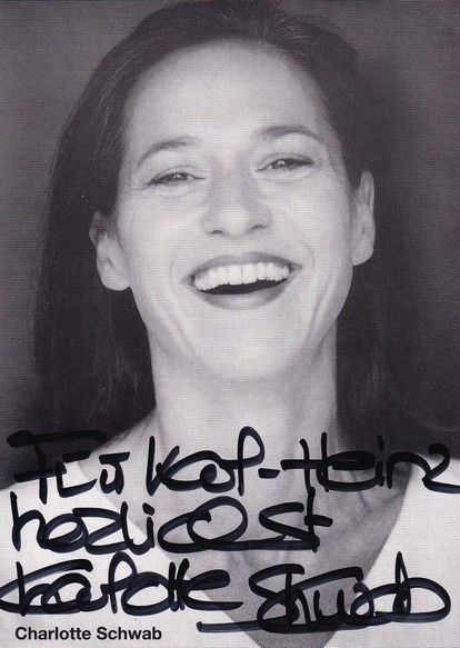 Autogramm Schauspieler | Charlotte SCHWAB | 1990er (Portrait SW) 1