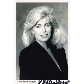 Autogramm Schauspieler | Christiane KRÜGER | 1990er Foto (Portrait SW) 3